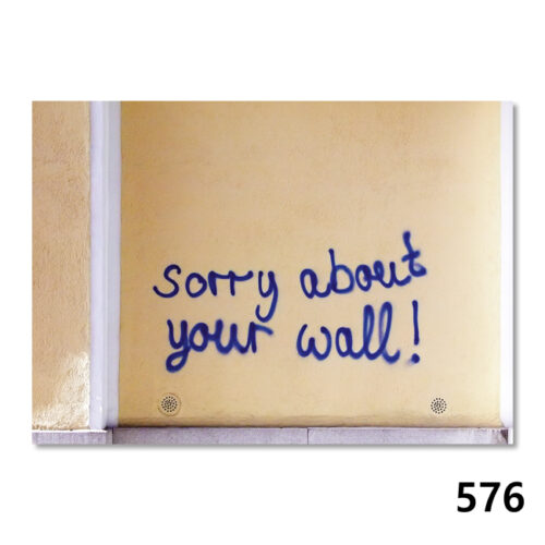 576 “sorry about your wall”
